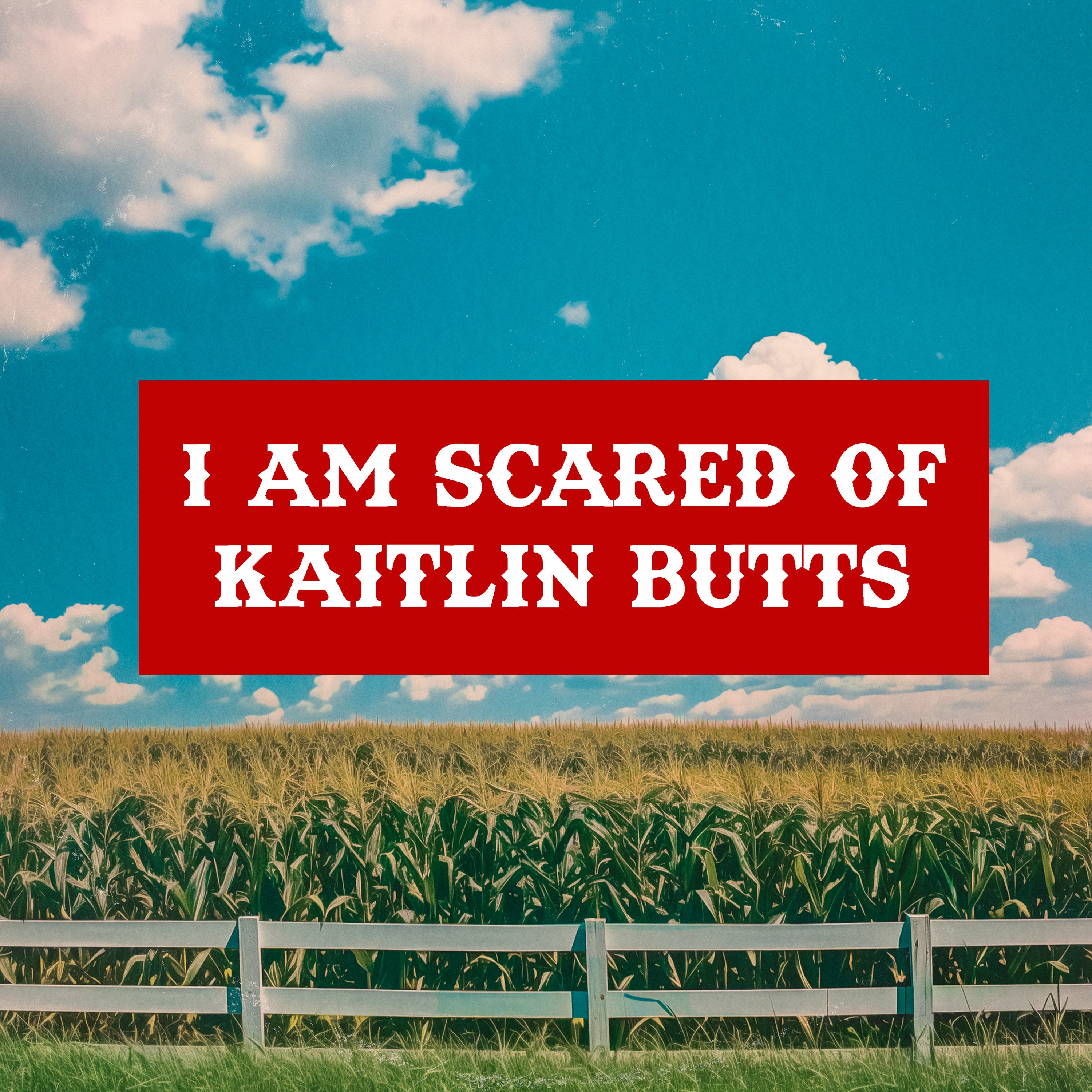 I'm Scared of Kaitlin Butts Sticker